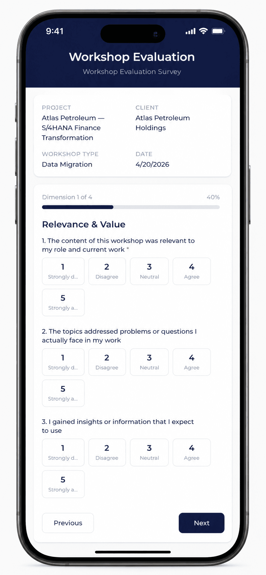 PreFlight workshop QR-code evaluation — attendees score sessions anonymously